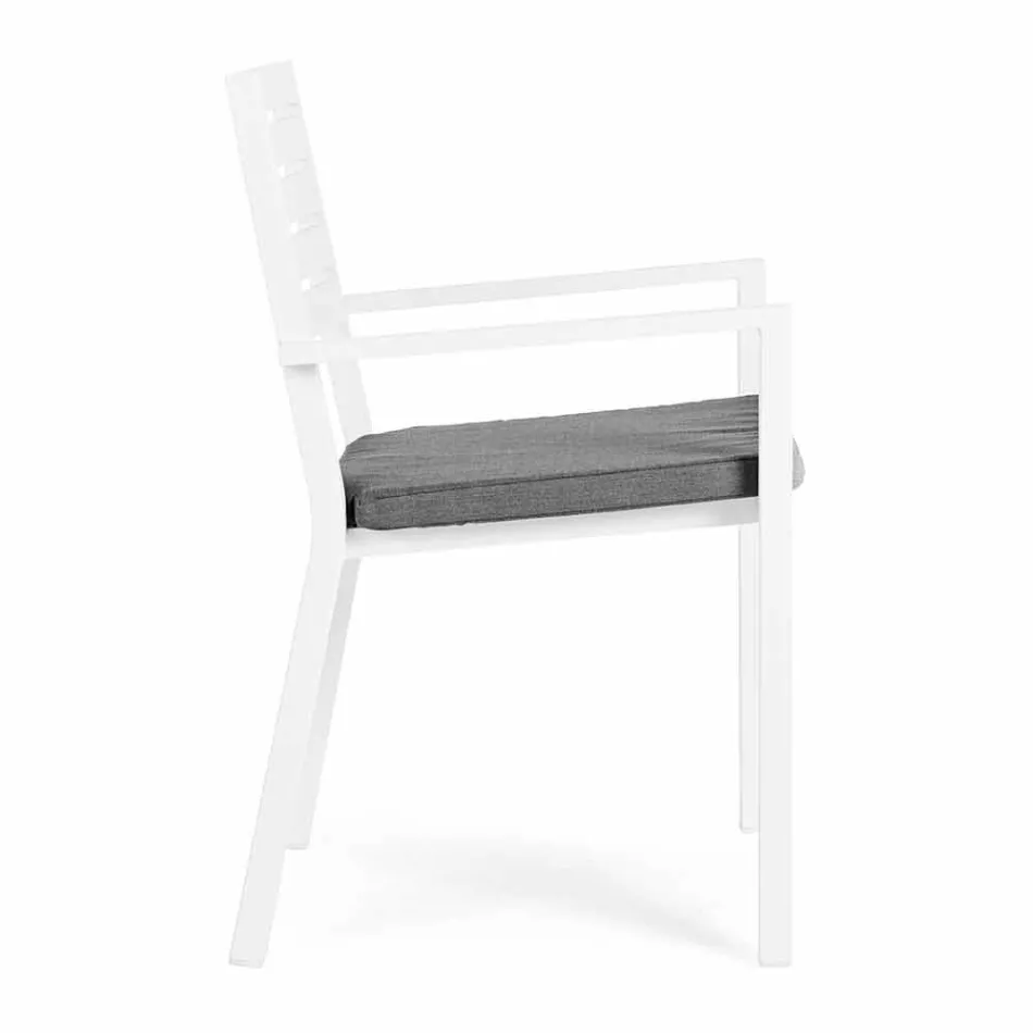 Homemotion Stackable Aluminium Outdoor Chair, 4 Pieces - Carina Viadurini