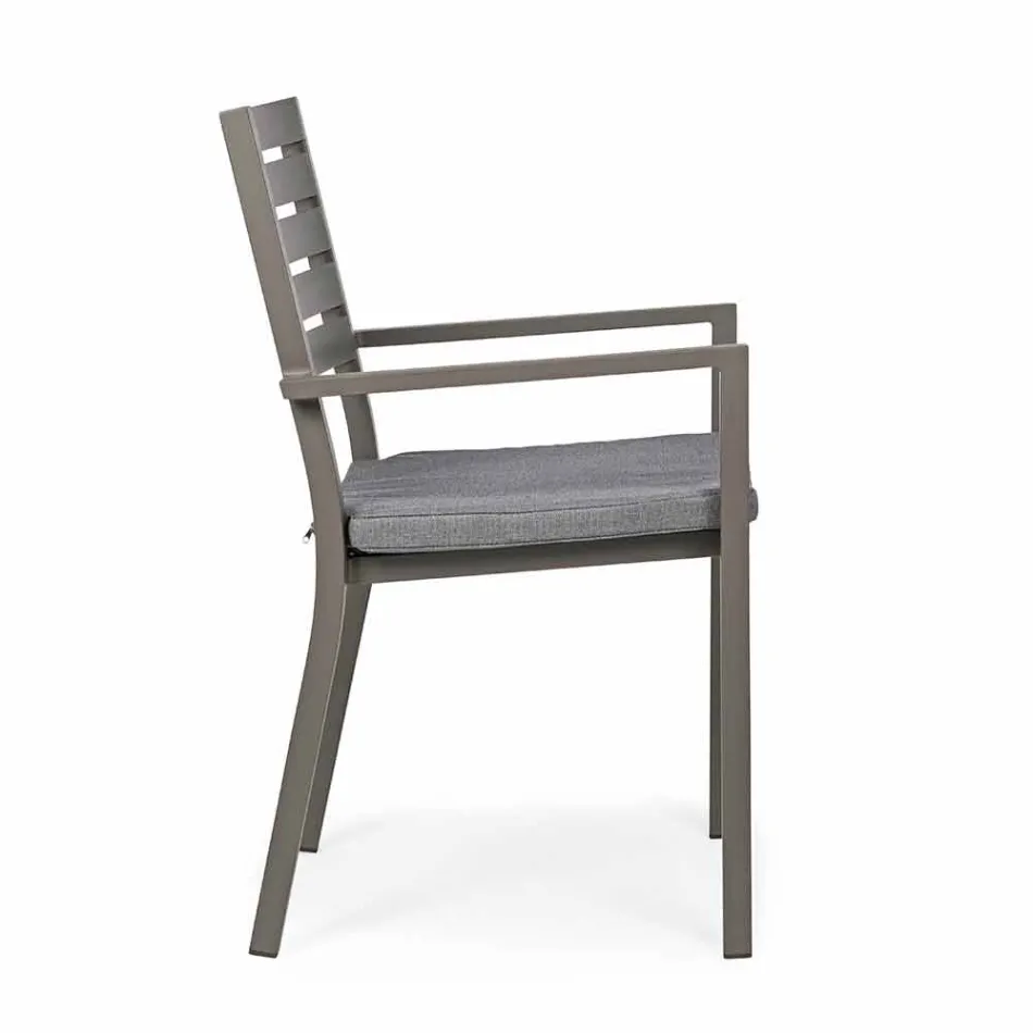 Homemotion Stackable Aluminium Outdoor Chair, 4 Pieces - Carina Viadurini