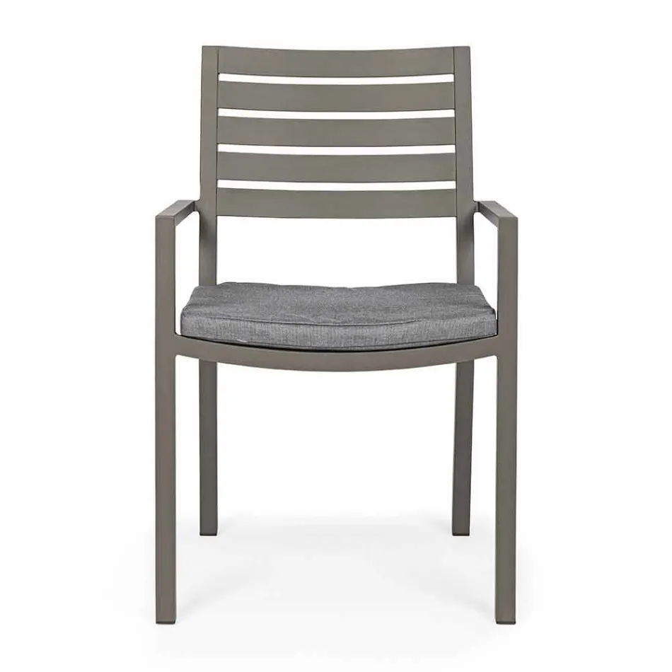 Homemotion Stackable Aluminium Outdoor Chair, 4 Pieces - Carina Viadurini