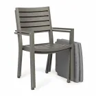 Homemotion Stackable Aluminium Outdoor Chair, 4 Pieces - Carina Viadurini