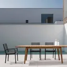 Homemotion Stackable Aluminium Outdoor Chair, 4 Pieces - Carina Viadurini