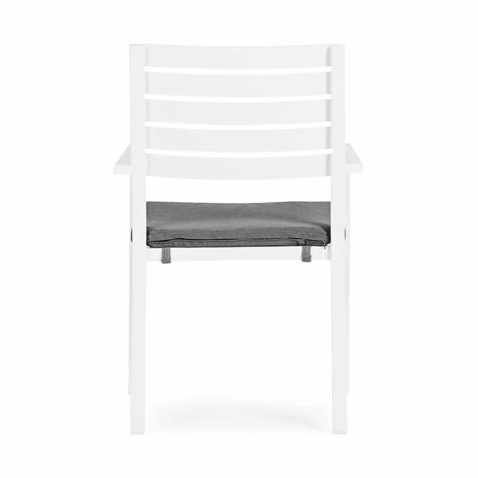Homemotion Stackable Aluminium Outdoor Chair, 4 Pieces - Carina Viadurini