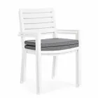 Homemotion Stackable Aluminium Outdoor Chair, 4 Pieces - Carina Viadurini