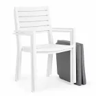 Homemotion Stackable Aluminium Outdoor Chair, 4 Pieces - Carina Viadurini