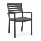Homemotion Stackable Aluminium Outdoor Chair, 4 Pieces - Carina Viadurini