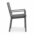 Homemotion Stackable Aluminium Outdoor Chair, 4 Pieces - Carina Viadurini