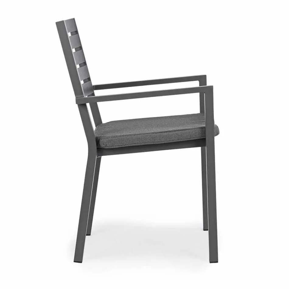 Homemotion Stackable Aluminium Outdoor Chair, 4 Pieces - Carina Viadurini