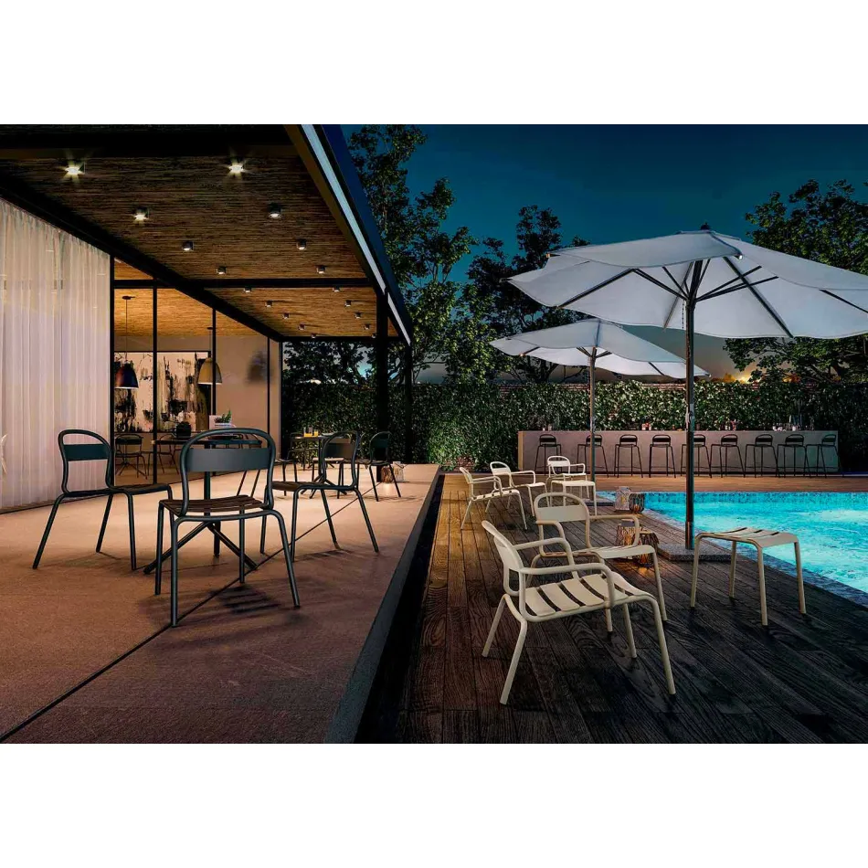 Outdoor Stackable Aluminium Chair Made in Italy, 2 Pieces - Shyla Viadurini