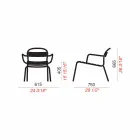 Outdoor Stackable Aluminium Chair Made in Italy, 2 Pieces - Shyla Viadurini