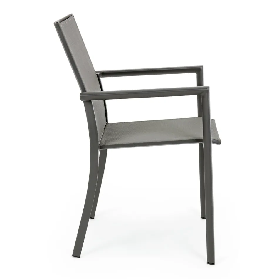 Stackable Outdoor Chair in Painted Aluminium, Homemotion, 4 Pieces - Vicki Viadurini