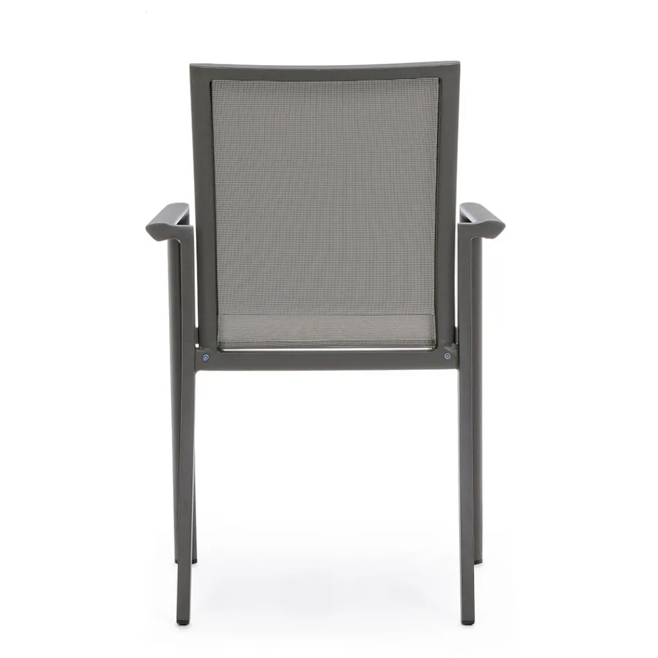 Stackable Outdoor Chair in Painted Aluminium, Homemotion, 4 Pieces - Vicki Viadurini