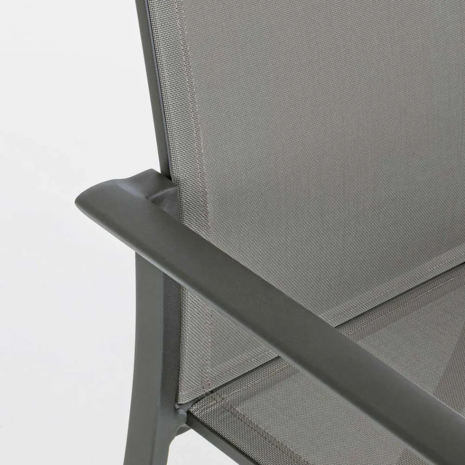 Stackable Outdoor Chair in Painted Aluminium, Homemotion, 4 Pieces - Vicki Viadurini