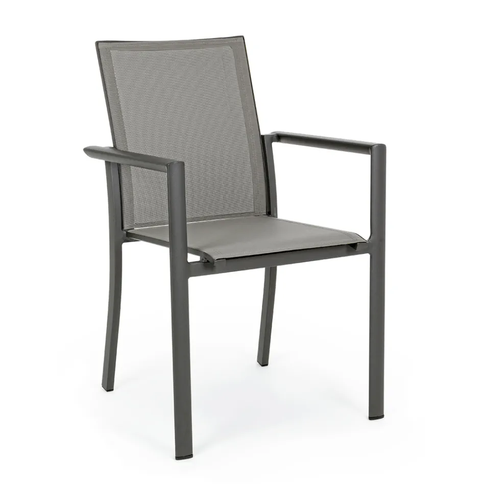 Stackable Outdoor Chair in Painted Aluminium, Homemotion, 4 Pieces - Vicki Viadurini