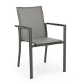 Stackable Outdoor Chair in Painted Aluminium, Homemotion, 4 Pieces - Vicki