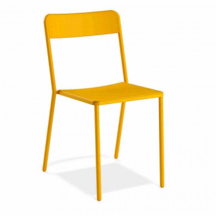 Outdoor Stackable Metal Chair Made in Italy, 4 Pieces - Xylia Viadurini