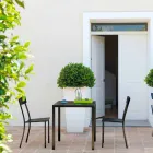 Stackable Outdoor Chair in Painted Metal Made in Italy, 4 Pieces - Tulle Viadurini