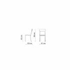 Stackable Outdoor Chair in Painted Metal Made in Italy, 4 Pieces - Tulle Viadurini