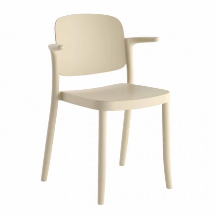 Stackable Outdoor Chair in Polypropylene Made in Italy, 4 Pieces - Bertina Viadurini