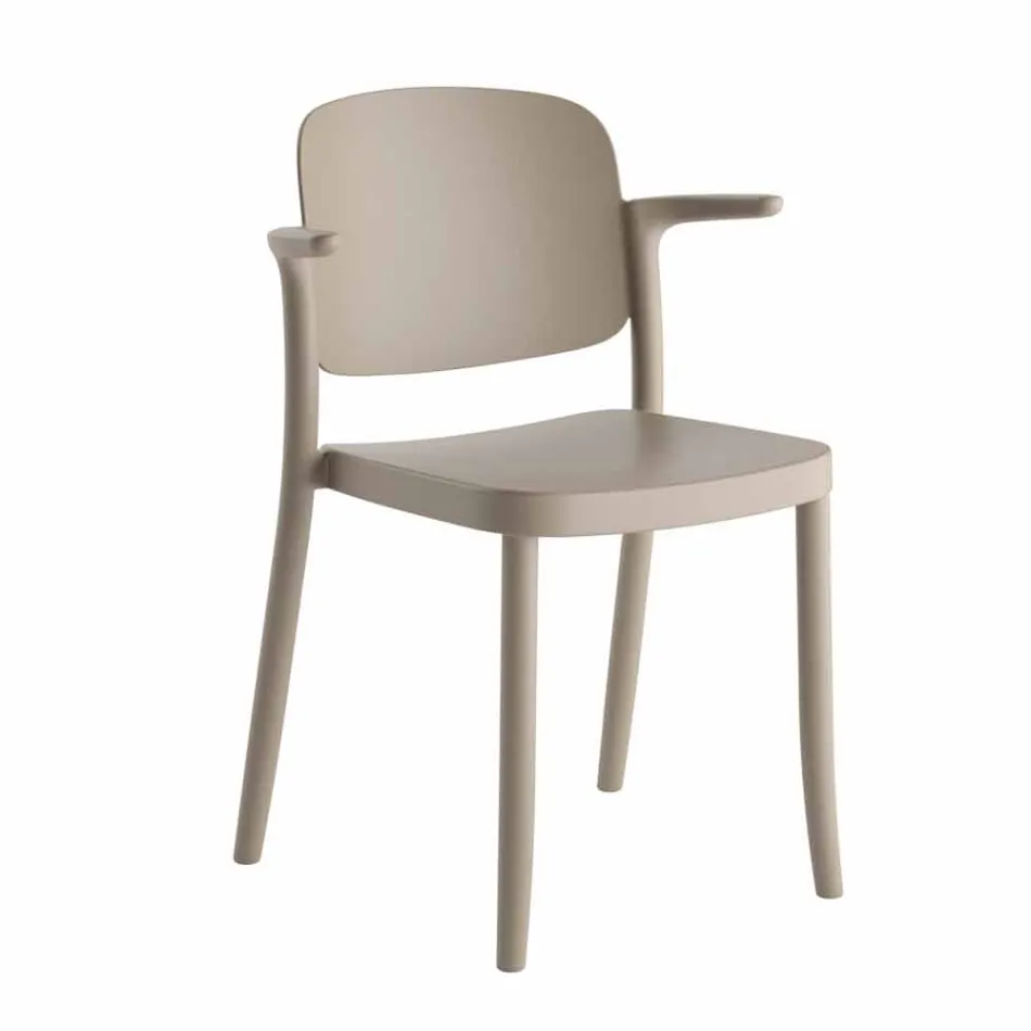 Stackable Outdoor Chair in Polypropylene Made in Italy, 4 Pieces - Bertina Viadurini