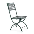 Folding Outdoor Chair in Galvanized Steel Made in Italy 2 Pieces - Selvaggia Viadurini