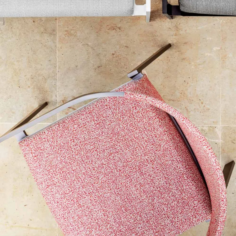 Outdoor Aluminium Chair with or Without Cushion, High Quality, 4 pcs - Filomena Viadurini