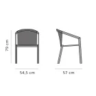 Outdoor Aluminium Chair with or Without Cushion, High Quality, 4 pcs - Filomena Viadurini