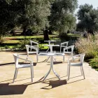 Outdoor Aluminium Chair with or Without Cushion, High Quality, 4 pcs - Filomena Viadurini