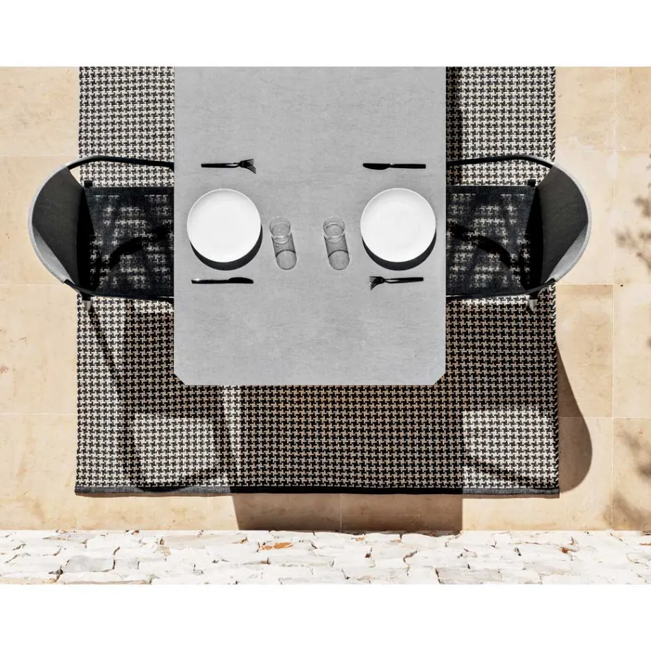 Outdoor Aluminium Chair with or Without Cushion, High Quality, 4 pcs - Filomena Viadurini