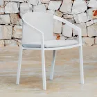 Outdoor Aluminium Chair with or Without Cushion, High Quality, 4 pcs - Filomena Viadurini