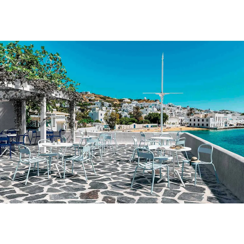 Outdoor Stackable Aluminium Chair Made in Italy, 4 Pieces - Ulyssa Viadurini