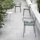 Outdoor Chair in Metal and Polyurethane Made in Italy, 2 Pieces - Trosa Viadurini
