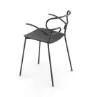 Outdoor Chair in Metal and Polyurethane Made in Italy, 2 Pieces - Trosa Viadurini