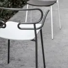 Outdoor Chair in Metal and Polyurethane Made in Italy, 2 Pieces - Trosa Viadurini