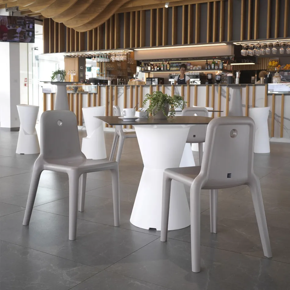 Outdoor Chair in Polyethylene 7 Colours Made in Italy 2 Pieces - Ronnie Viadurini