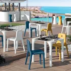 Outdoor Chair in Polyethylene 7 Colours Made in Italy 2 Pieces - Ronnie Viadurini