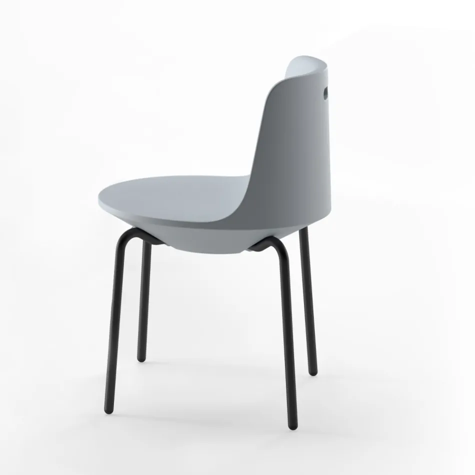 Outdoor Chair in Polyethylene and Aluminium Made in Italy 2 Pieces - Rizia Viadurini