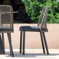 Design outdoor chair in fabric and aluminium, Emma by Varaschin