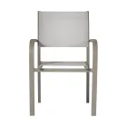 Stackable Garden Chair in Aluminium with Design Armrests - Gontran Viadurini