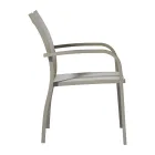 Stackable Garden Chair in Aluminium with Design Armrests - Gontran Viadurini