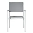 Stackable Garden Chair in Aluminium with Design Armrests - Gontran Viadurini