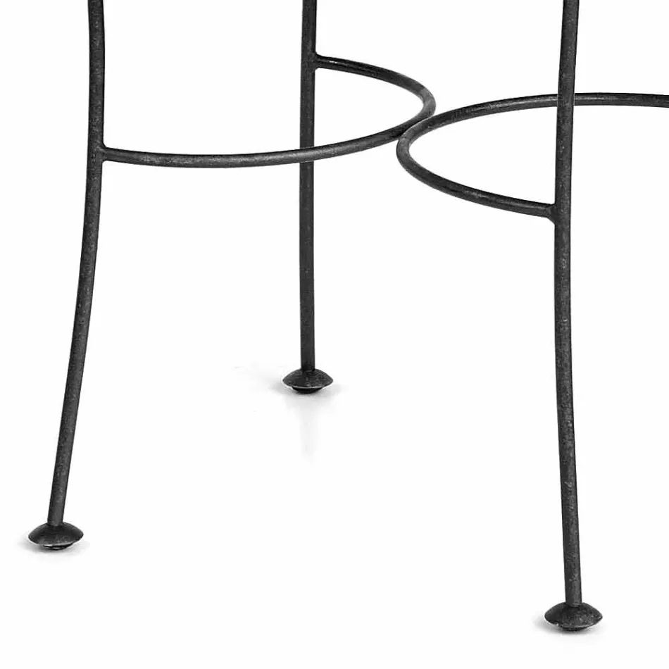 Stackable Garden Chair in Graphite Iron Made in Italy, 2 Pieces - Catrina Viadurini