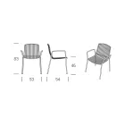 Stackable Garden Chair in Metal Made in Italy 2 Pieces - Giuliana Viadurini