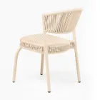 Garden Chair in Aluminium and Rope Weaving - Algedi Viadurini