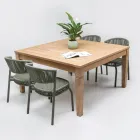 Garden Chair in Aluminium and Rope Weaving - Algedi Viadurini