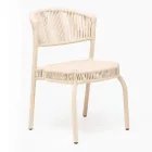 Garden Chair in Aluminium and Rope Weaving - Algedi Viadurini