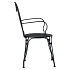 Garden Chair in Black Painted Iron with Stackable Structure - Nacim Viadurini