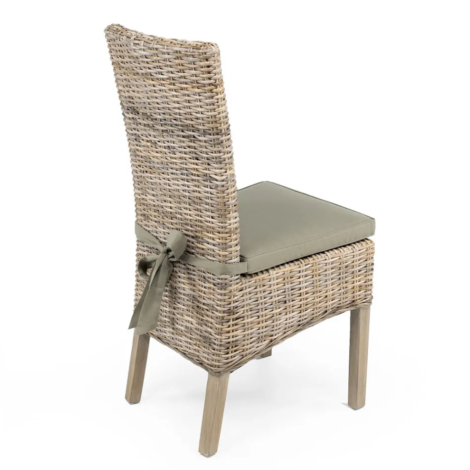 Garden Chair in Natural Fibre by Kubù - Flavio Viadurini