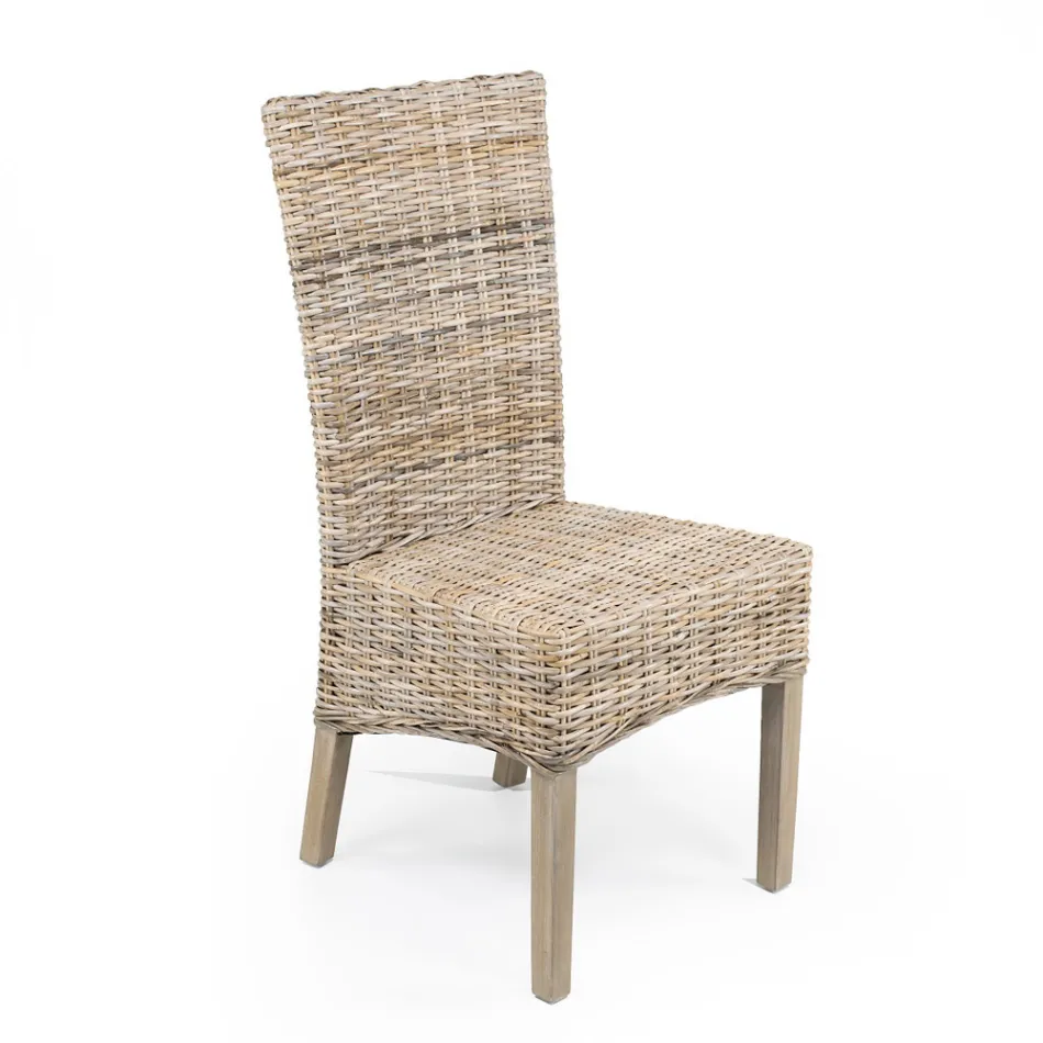 Garden Chair in Natural Fibre by Kubù - Flavio Viadurini