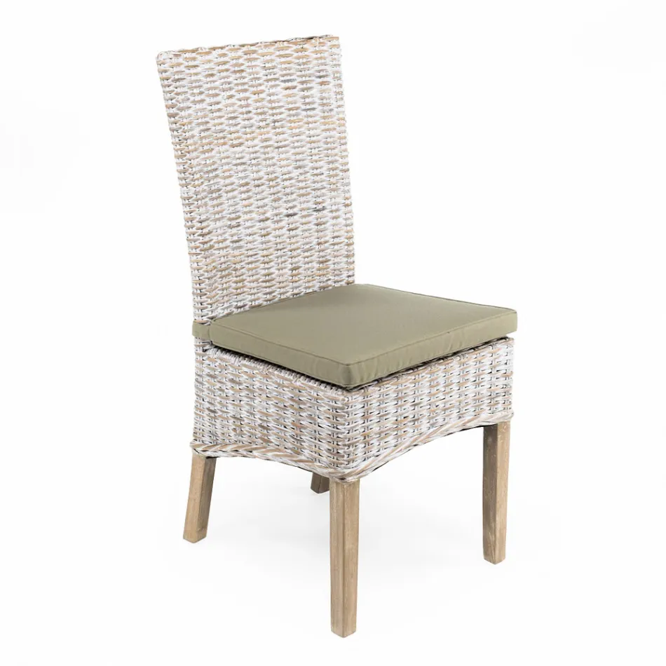 Garden Chair in Natural Fibre by Kubù - Flavio Viadurini