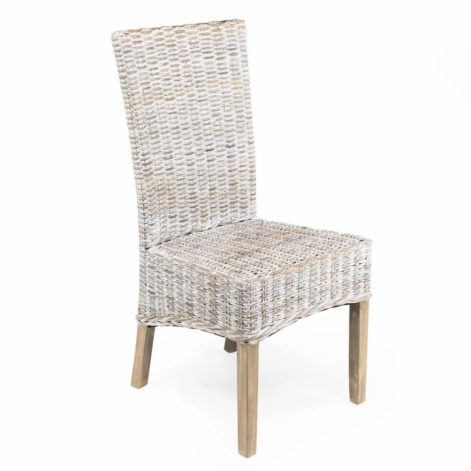 Garden Chair in Natural Fibre by Kubù - Flavio Viadurini